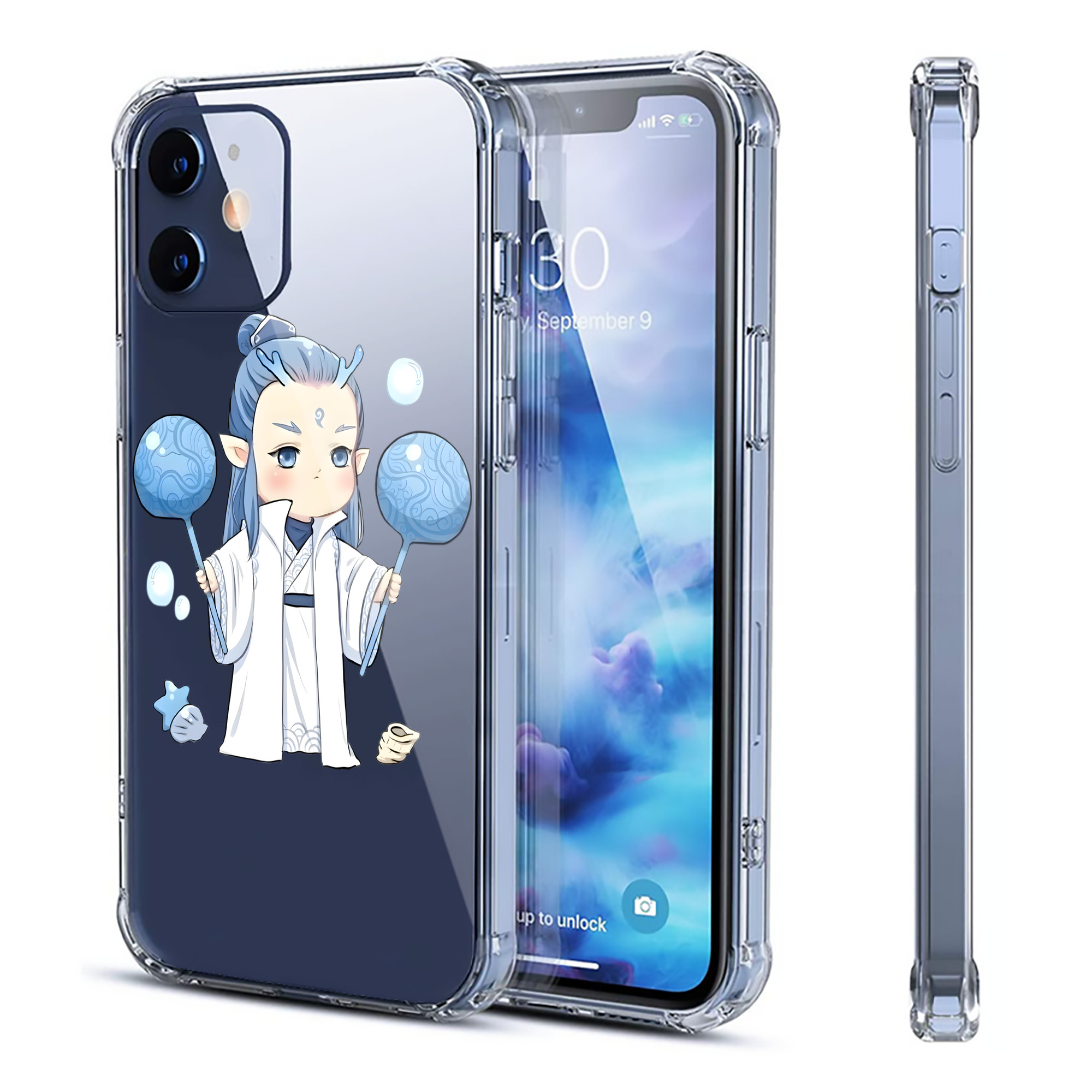 （画像用） Ne Zha 2 ナタ 魔童の大暴れ 【iPhone 12シリーズ対応】透明スマホケース（クリアソフトケース）